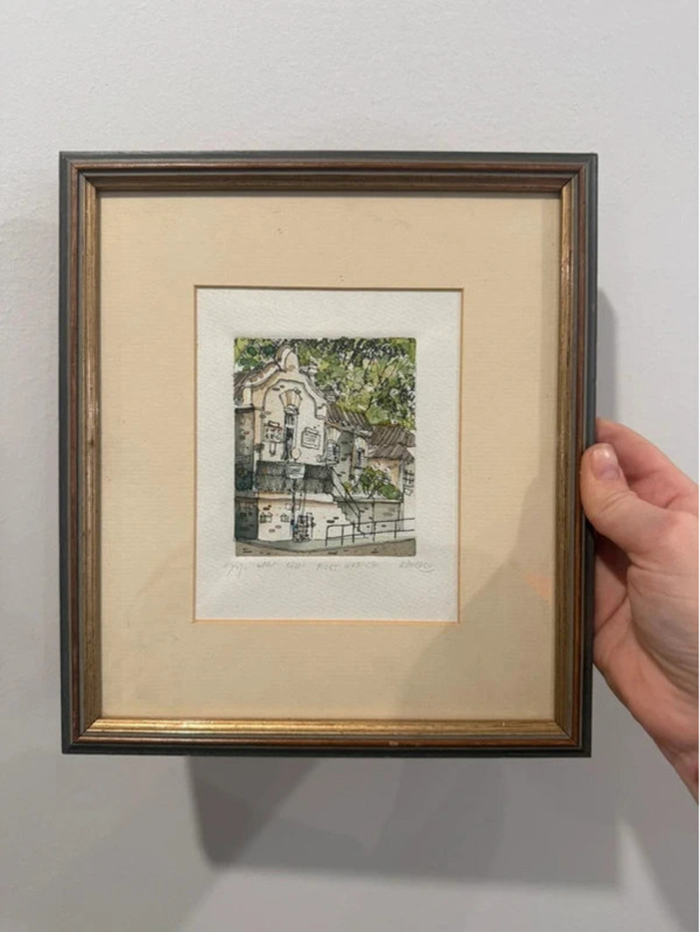 Vintage Kaoroko Wan Chai Post Office Hong Kong Signed Numbered Art Print